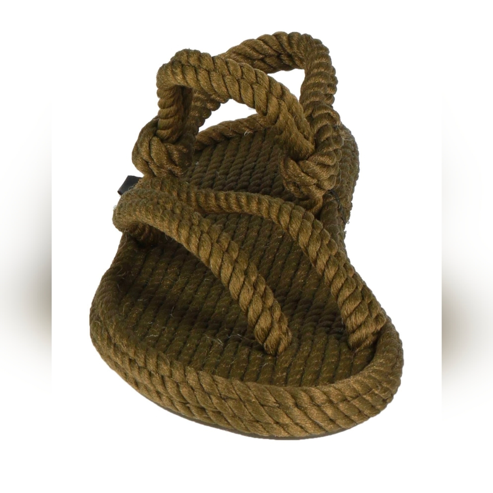 BOHONOMAD Women's Mykonos Rope Sandals US 6 Size Khaki Green